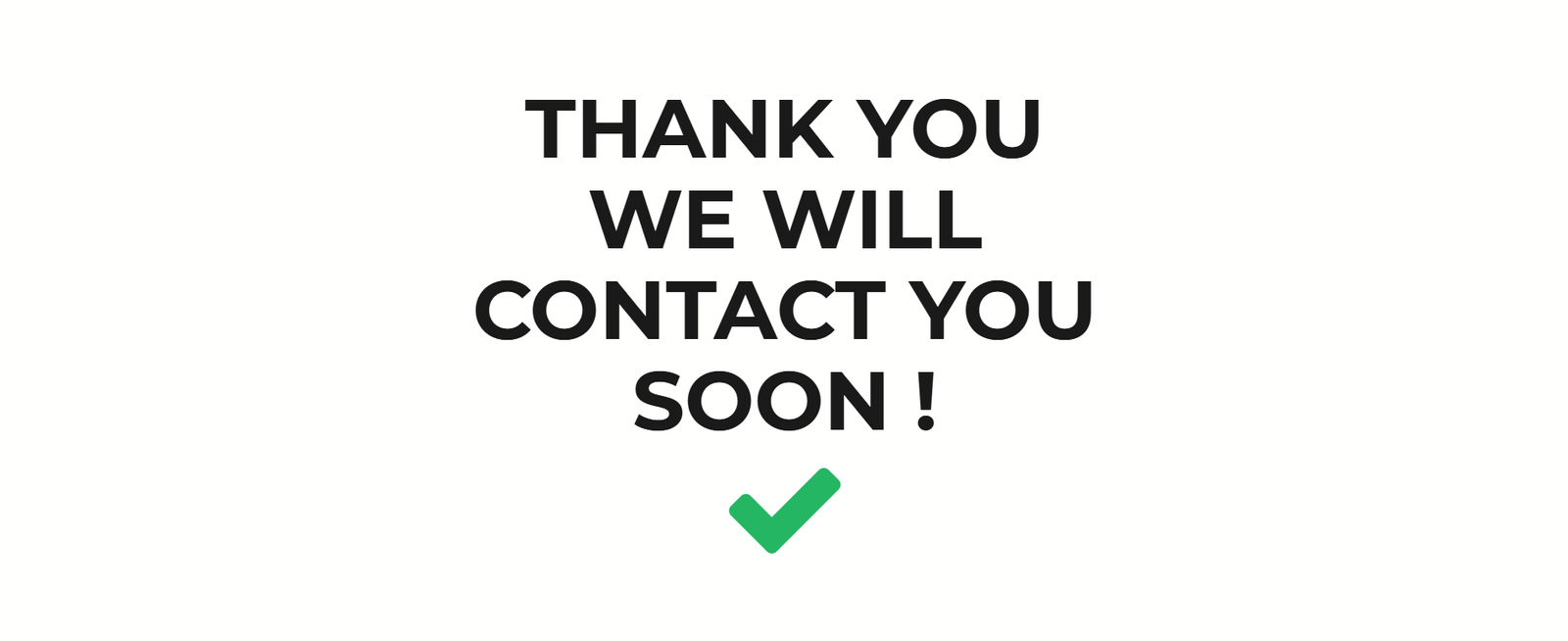 thank you page enquiry